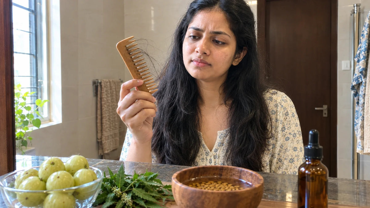 Baal Jhadna Kaise Roke: Ayurvedic Gharelu Nuskhe Aur Modern Solutions